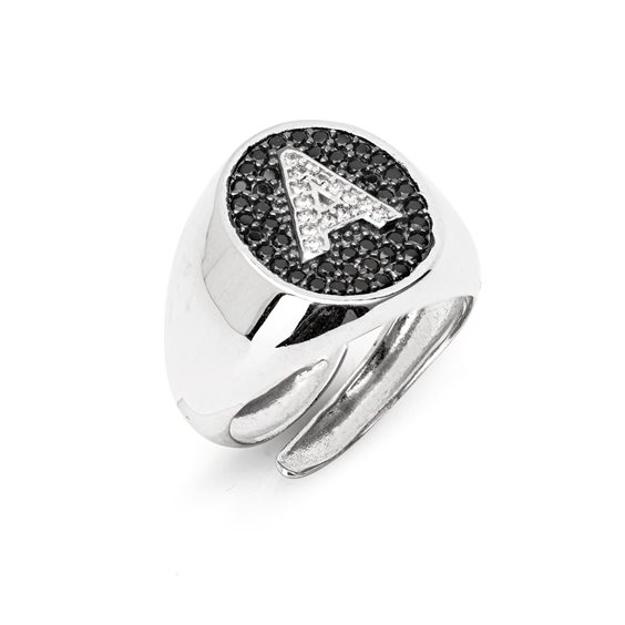 Anello Anellissimi Donna Letters in Acciaio Cubic Zirconia ARZLTR/M - ARZLTR/M